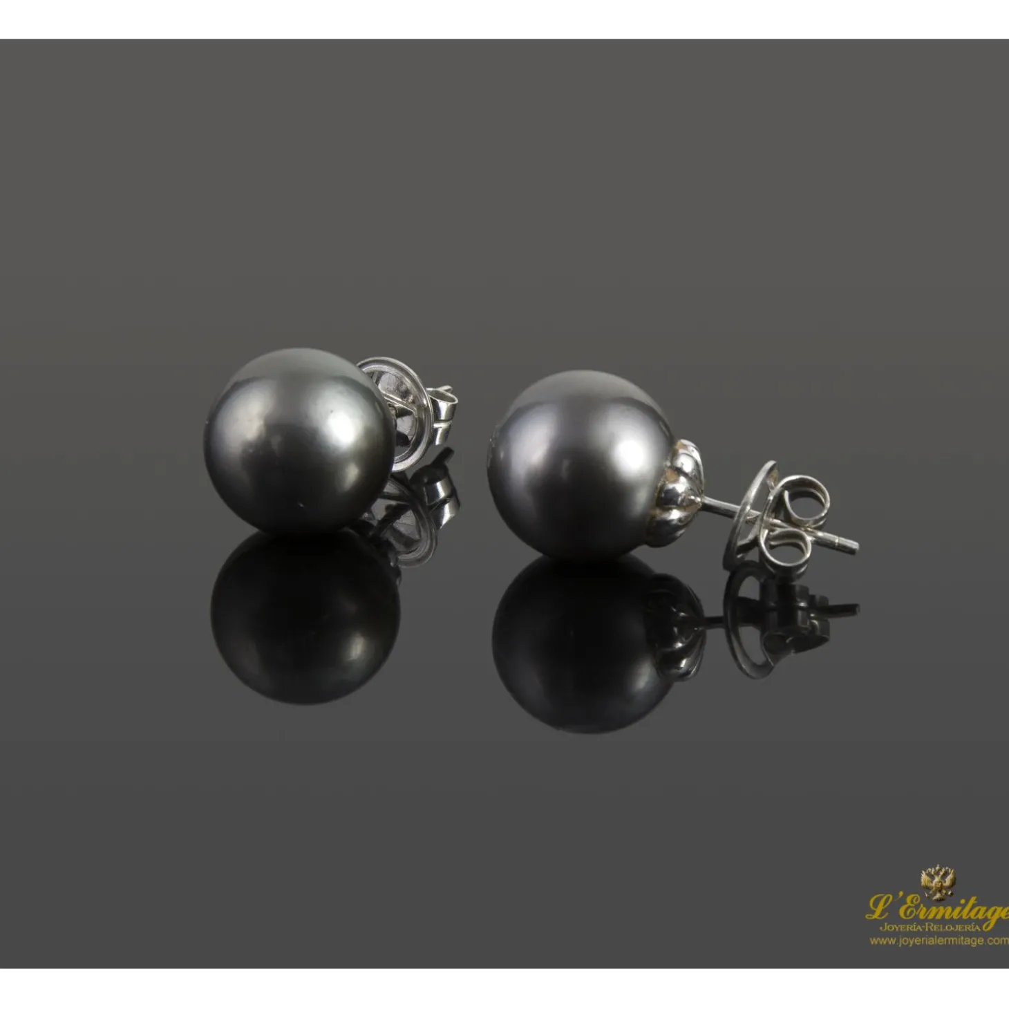 PENDIENTES Pendientes oro blanco perlas tahití.