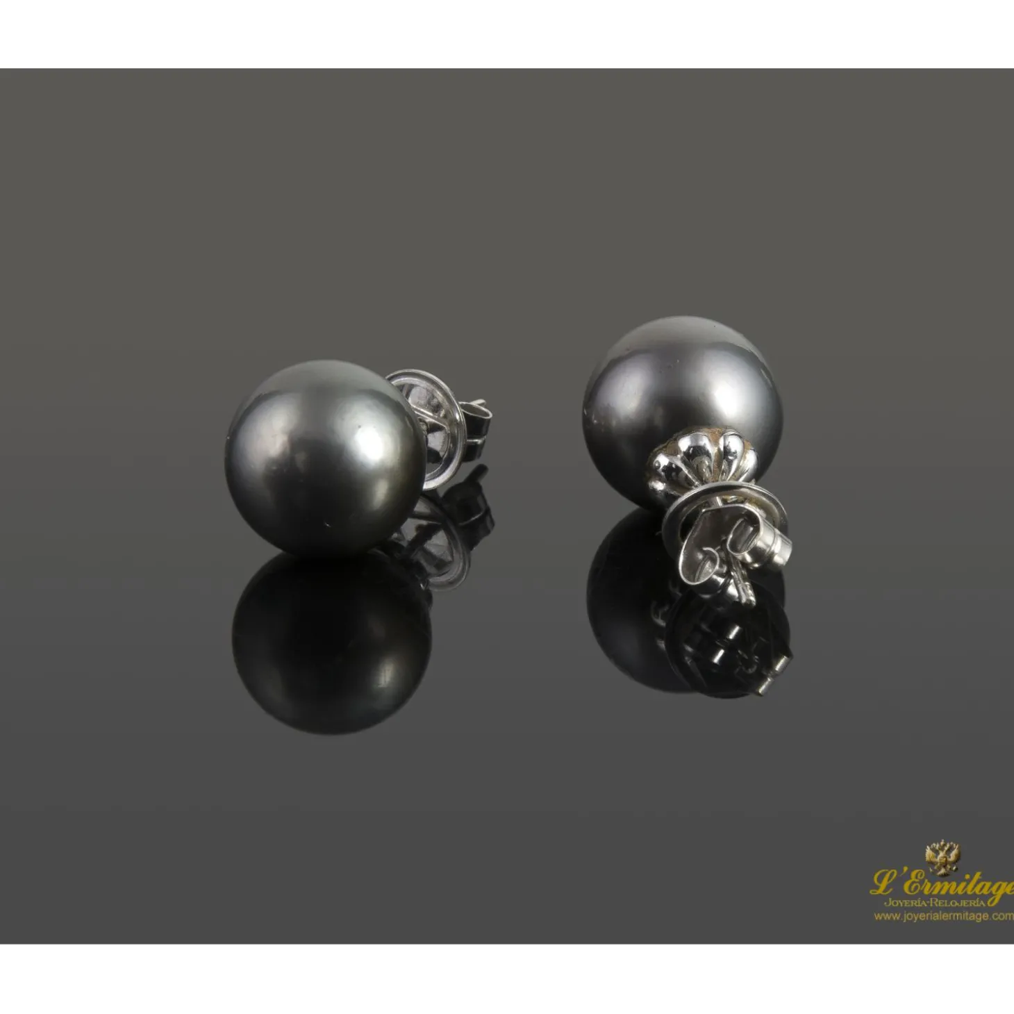 PENDIENTES Pendientes oro blanco perlas tahití.