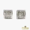 PENDIENTES Pendientes oro blanco con diamantes naturales cierre tuerca a rosca.