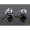 PENDIENTES Pendientes oro blanco mate media perla