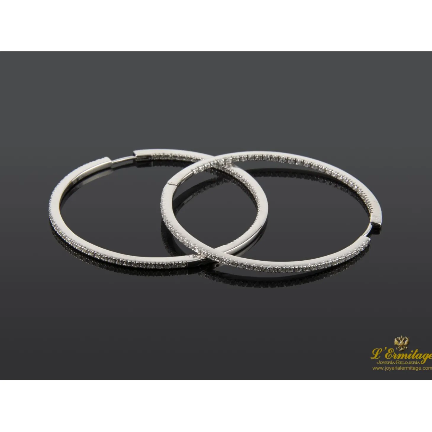 PENDIENTES Pendientes oro blanco y diamantes criollas