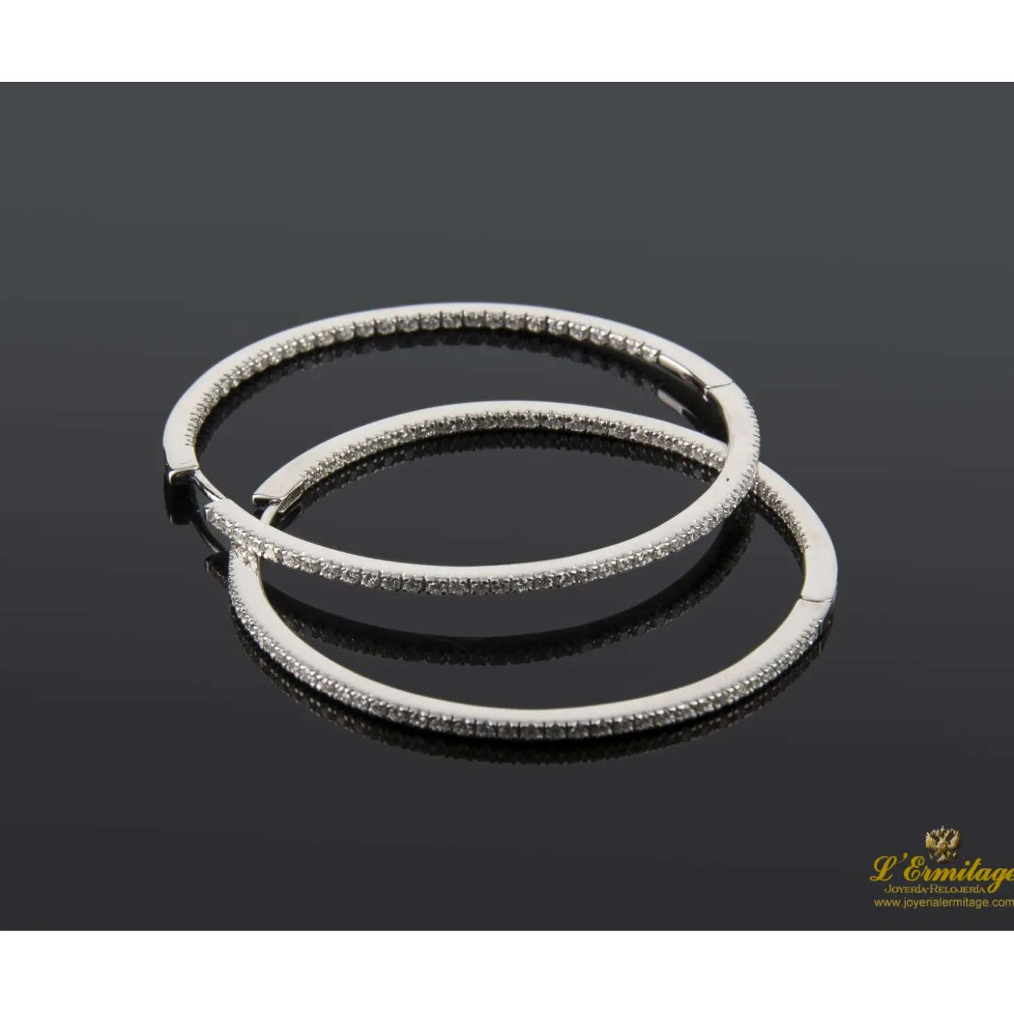 PENDIENTES Pendientes oro blanco y diamantes criollas