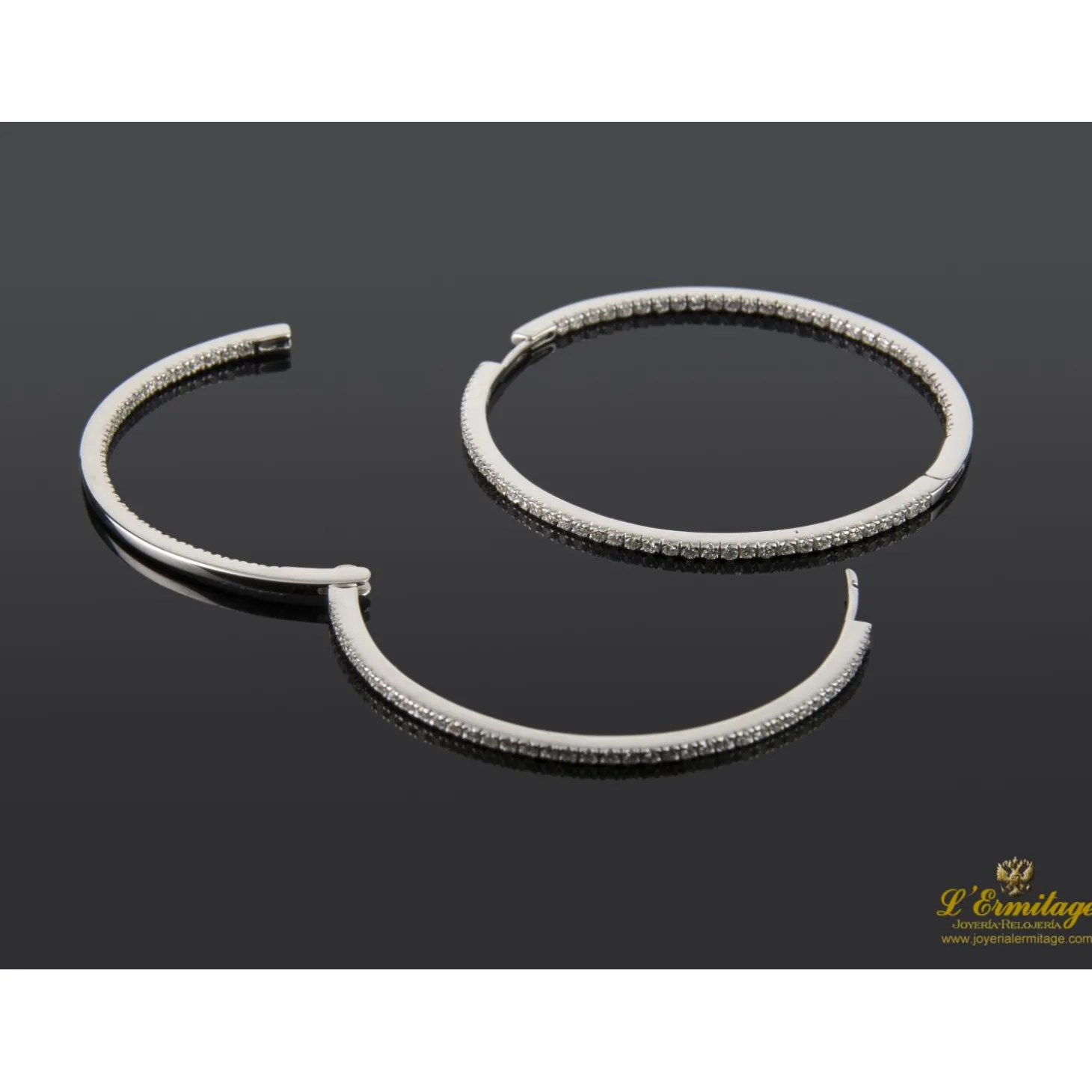 PENDIENTES Pendientes oro blanco y diamantes criollas