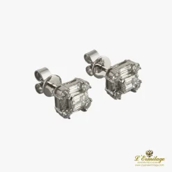 PENDIENTES Pendientes oro blanco y diamantes.