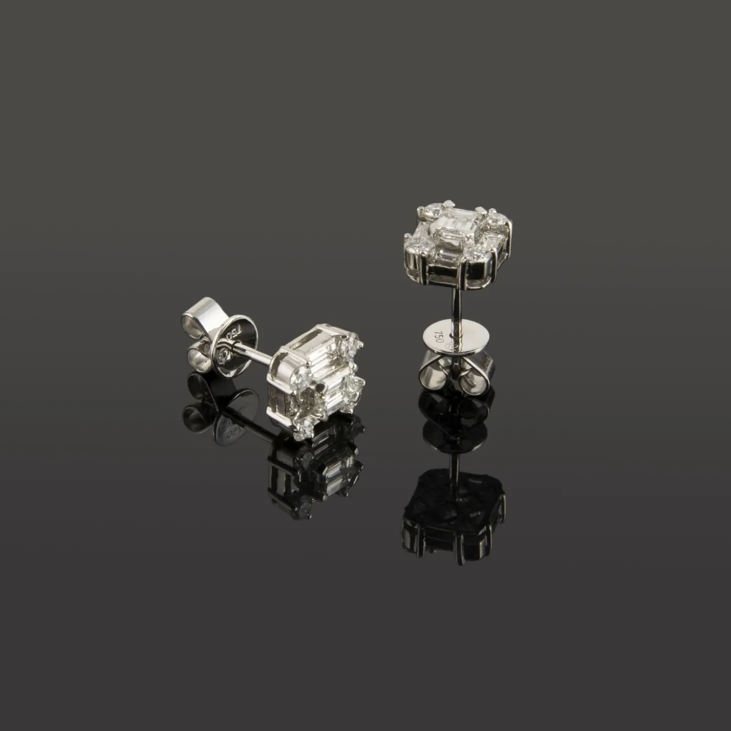 PENDIENTES Pendientes oro blanco y diamantes.