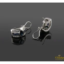 PENDIENTES Pendientes oro blanco zafiros y diamantes