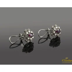 PENDIENTES Pendientes oro blanco rubíes y diamantes
