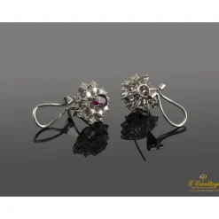 PENDIENTES Pendientes oro blanco rubíes y diamantes