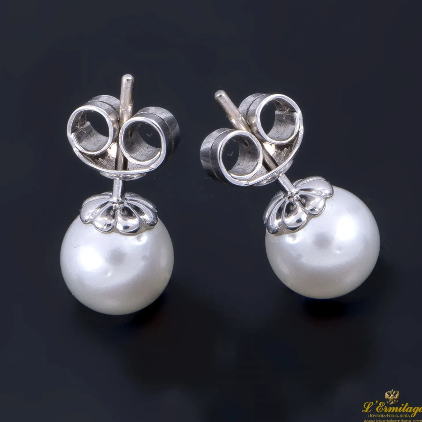 PENDIENTES Pendientes perlas oro blanco