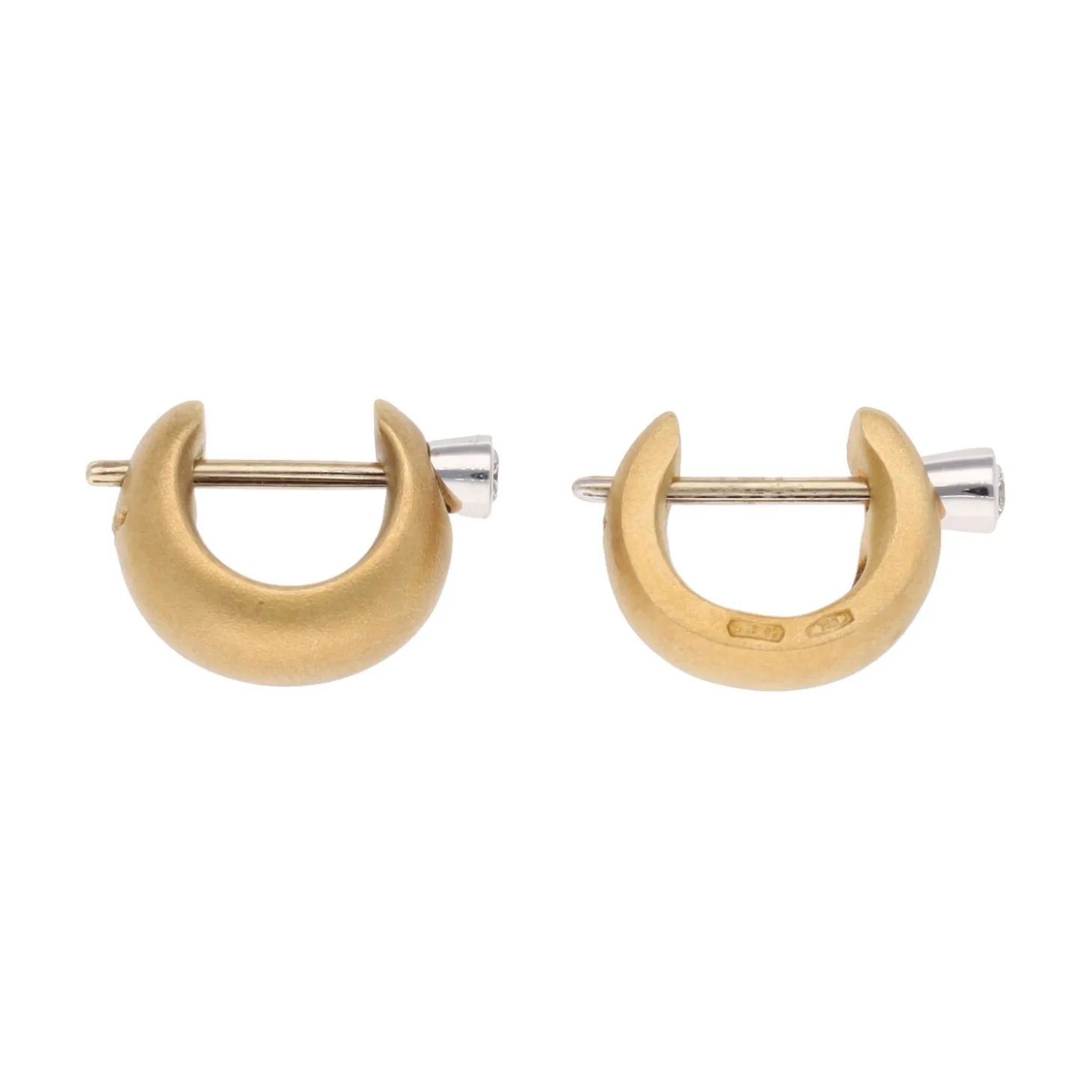 PENDIENTES Pendientes pomellato en oro amarillo y oro blanco con brillantes.
