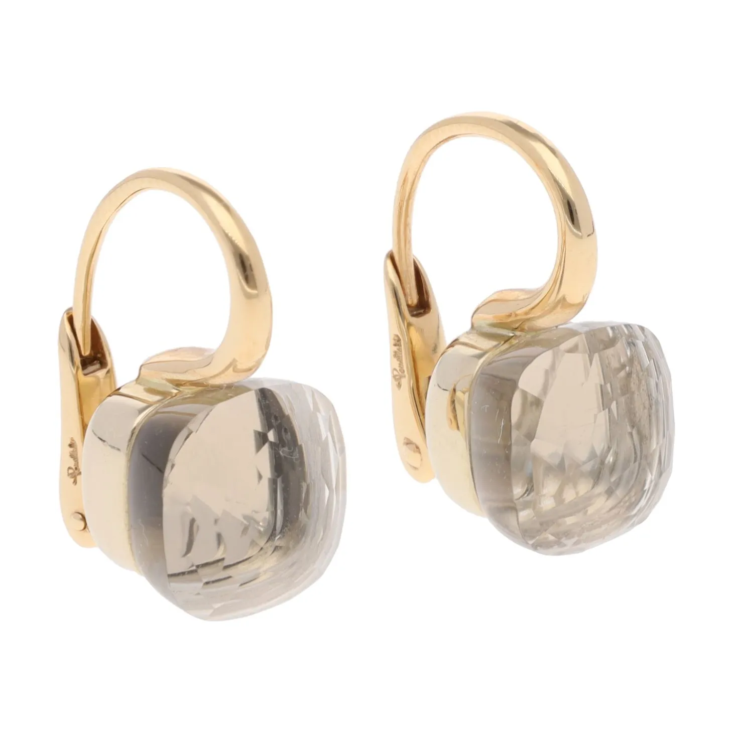 PENDIENTES Pendientes pomellato en oro amarillo y cuarzo.