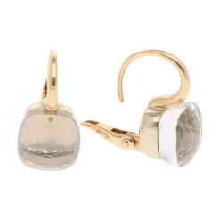 PENDIENTES Pendientes pomellato en oro amarillo y cuarzo.