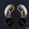 PENDIENTES Pendientes realizados en oro blanco y oro amarillo con brillantes.