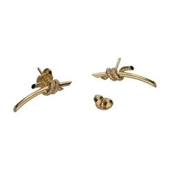 PENDIENTES Pendientes tiffany & co en oro amarillo y brillantes.
