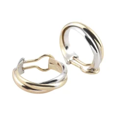 PENDIENTES Pendientes trinity de cartier en tres oros.