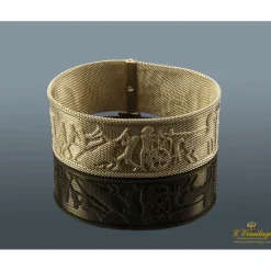 PULSERAS Pulsera ancha oro amarillo con motivos egipcios