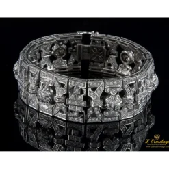 PULSERAS Pulsera ancha oro blanco y diamantes