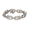 PULSERAS Pulsera antigua en platino y diamantes naturales.