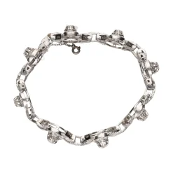 PULSERAS Pulsera antigua en platino y diamantes naturales.