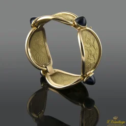 PULSERAS Pulsera antigua oro amarillo y zafiros cabuchón