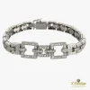 PULSERAS Pulsera art-deco en oro blanco y diamantes.