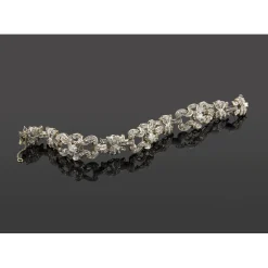 PULSERAS Pulsera art-deco oro blanco y diamantes.