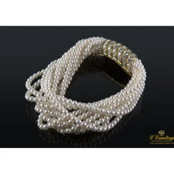 PULSERAS Pulsera cartier trenzada perlas y diamantes