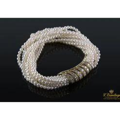 PULSERAS Pulsera cartier trenzada perlas y diamantes