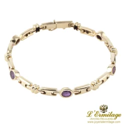 PULSERAS Pulsera en oro amarillo y rubíes.