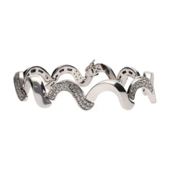 PULSERAS Pulsera en oro blanco con brillantes.
