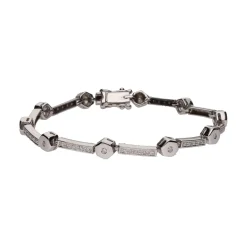PULSERAS Pulsera en oro blanco con brillantes.