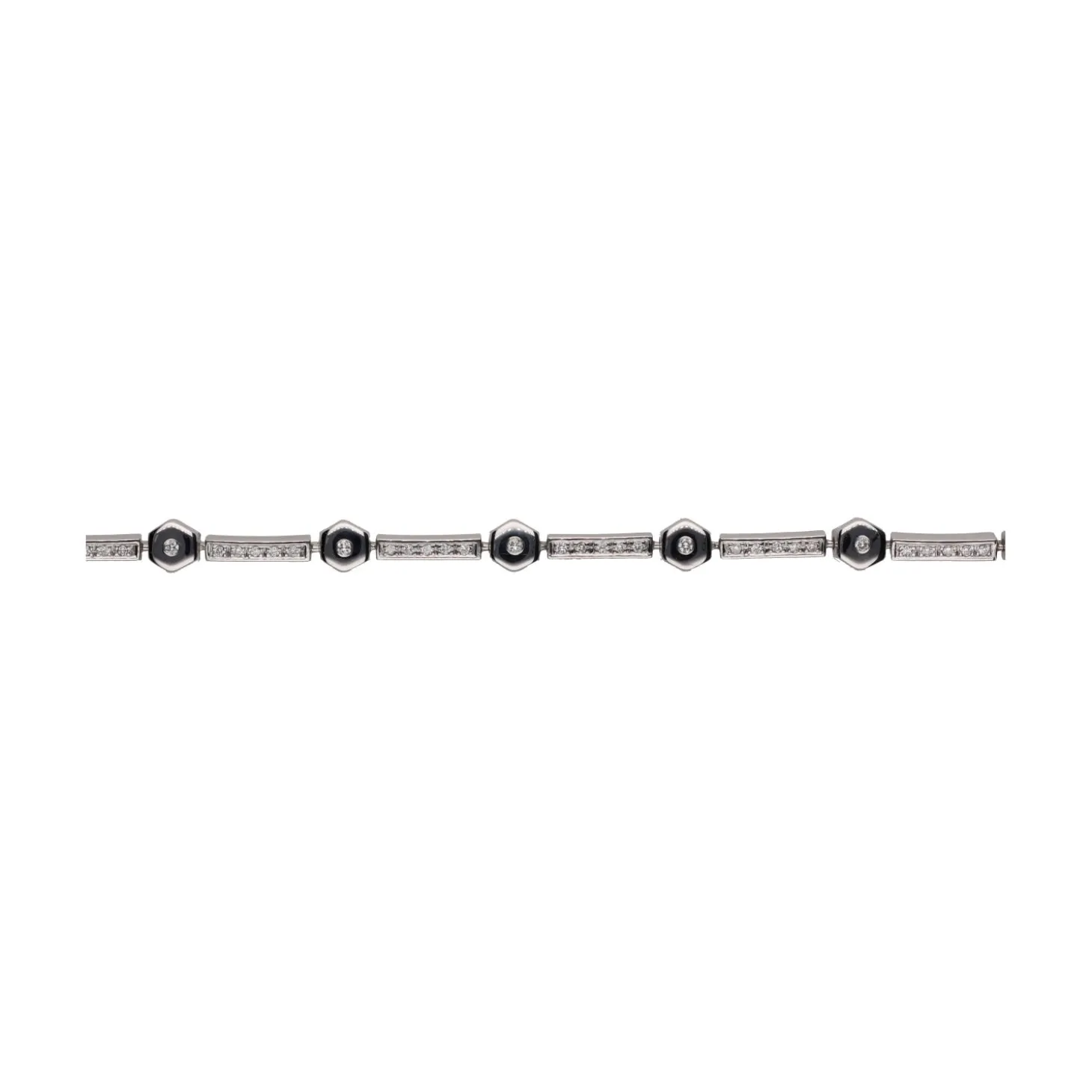 PULSERAS Pulsera en oro blanco con brillantes.