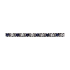 PULSERAS Pulsera en oro blanco con zafiros y brillantes.