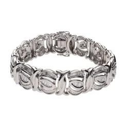 PULSERAS Pulsera en oro blanco y diamantes naturales.