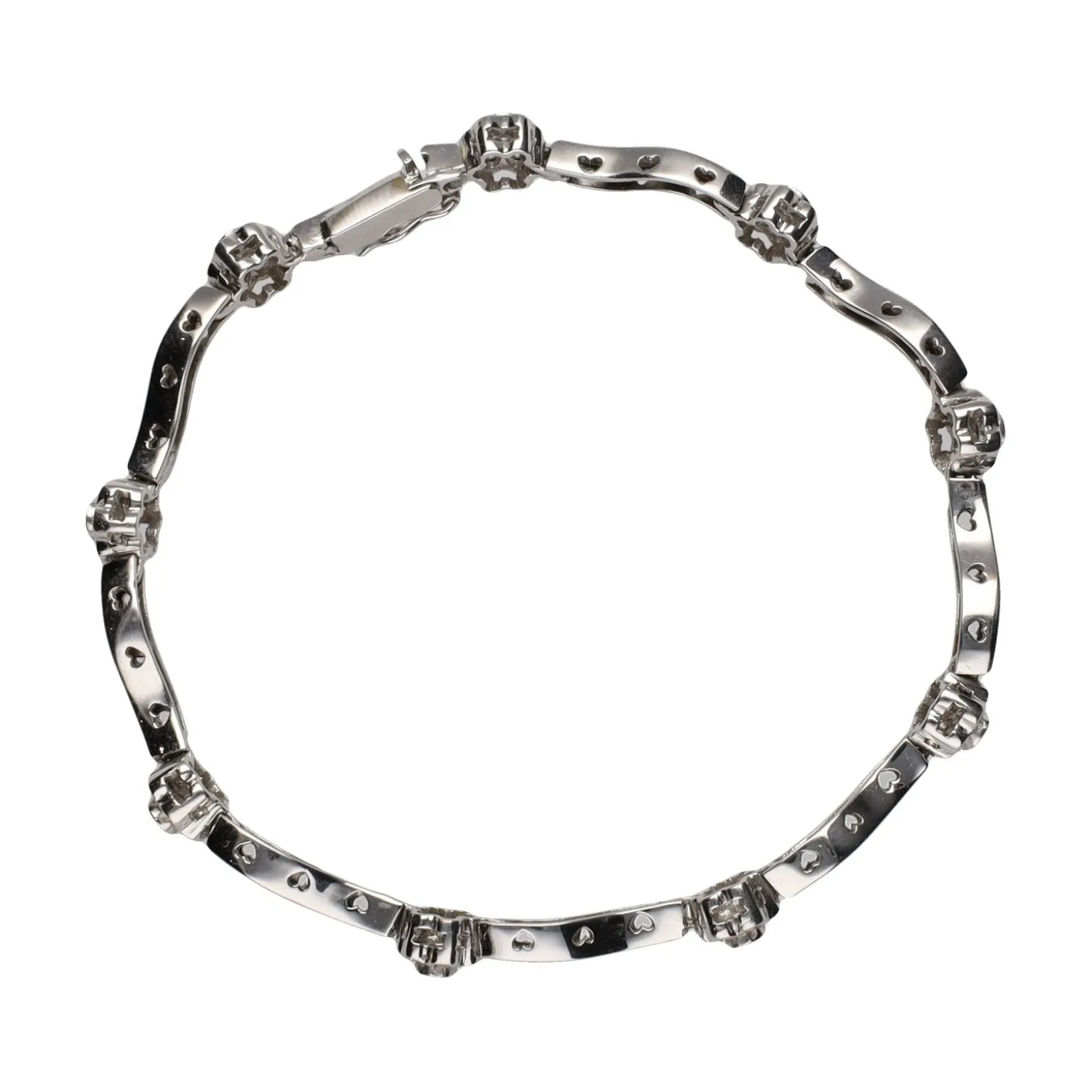 PULSERAS Pulsera en oro blanco y brillantes.