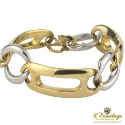 PULSERAS Pulsera eslabones oro amarillo y oro blanco