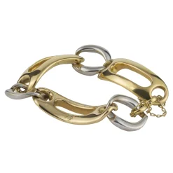 PULSERAS Pulsera eslabones oro amarillo y oro blanco