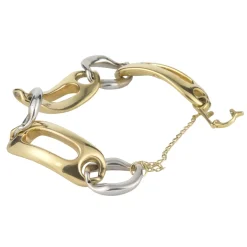 PULSERAS Pulsera eslabones oro amarillo y oro blanco