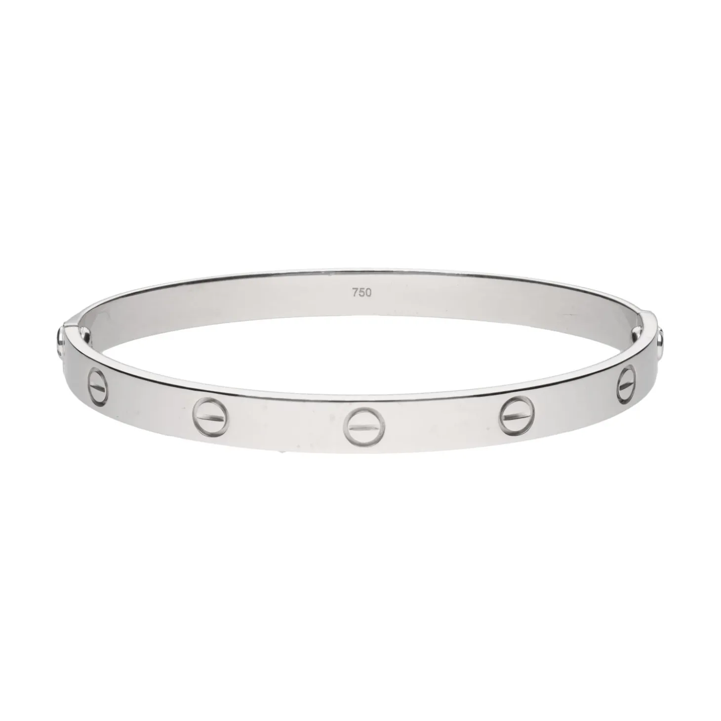 PULSERAS Pulsera love de cartier en oro blanco. Talla 20.
