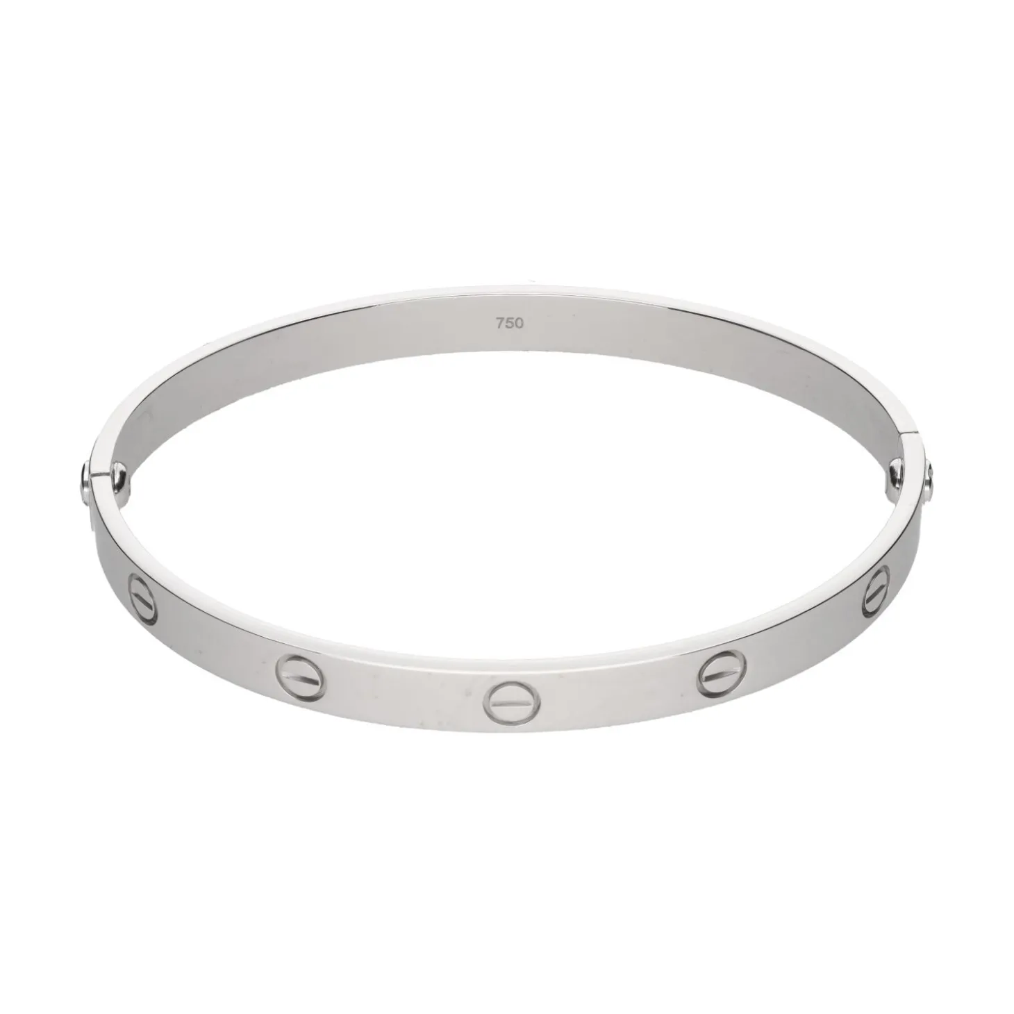 PULSERAS Pulsera love de cartier en oro blanco. Talla 20.