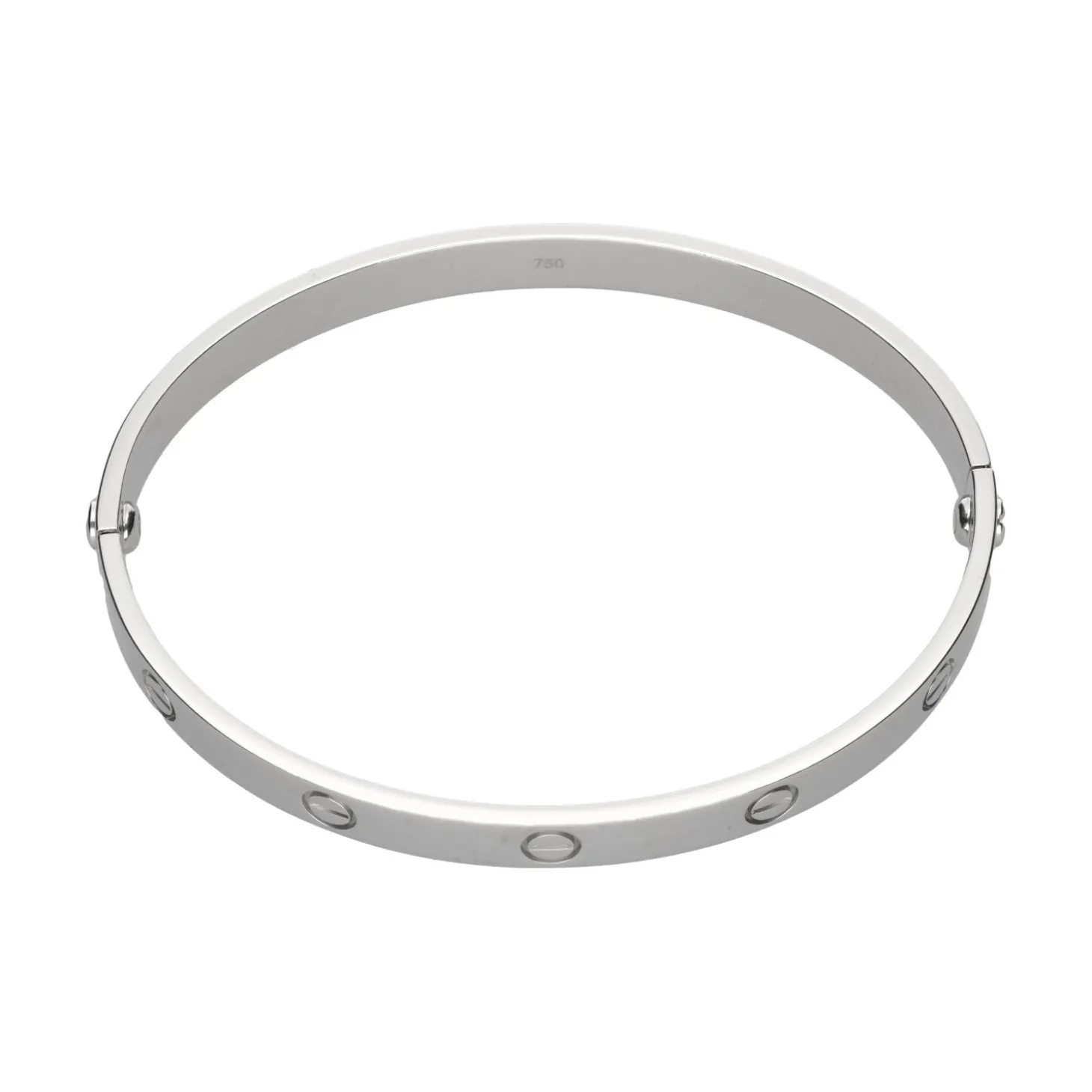 PULSERAS Pulsera love de cartier en oro blanco. Talla 20.