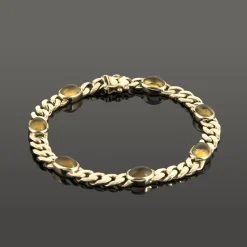 PULSERAS Pulsera oro amarillo y cuarzos citrinos