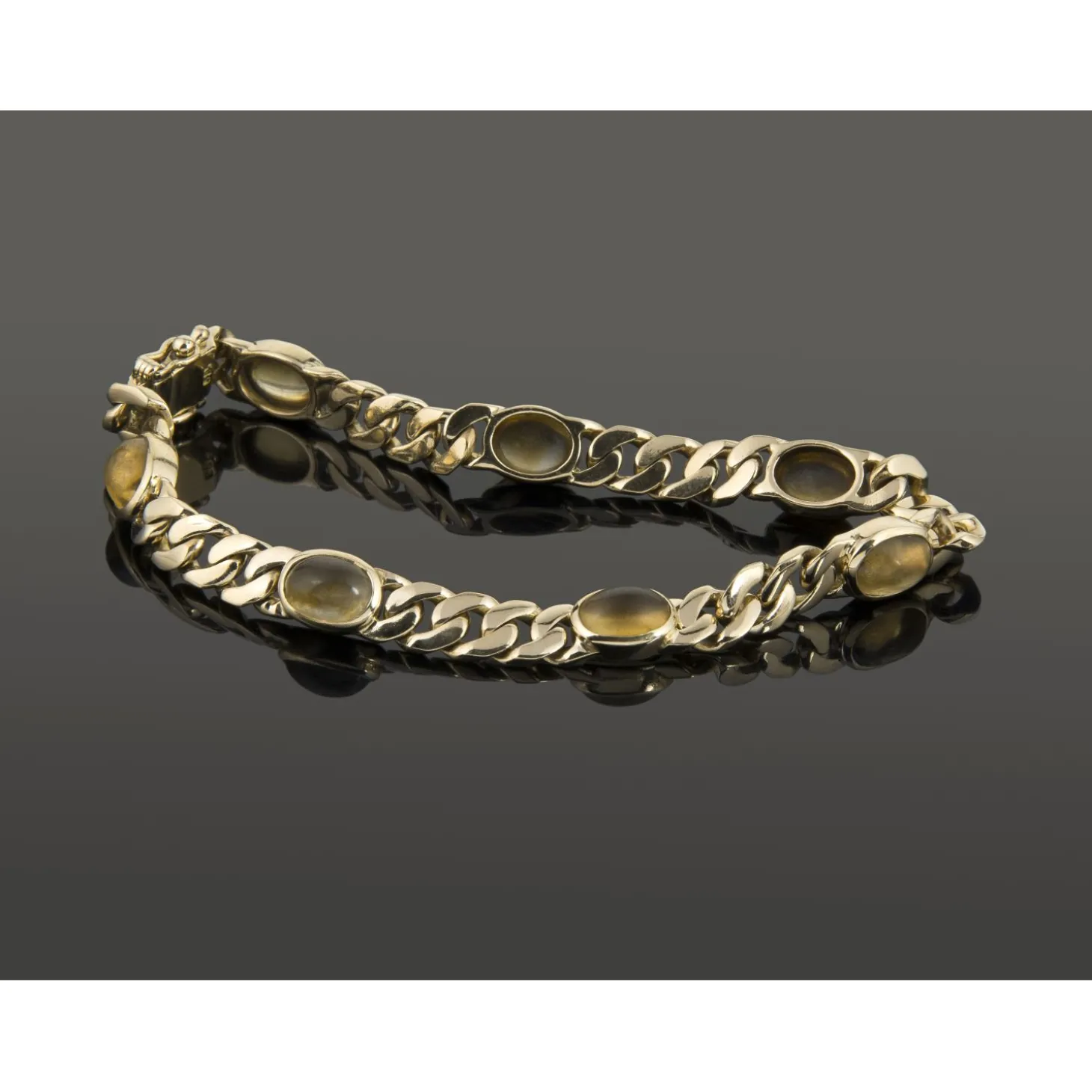 PULSERAS Pulsera oro amarillo y cuarzos citrinos