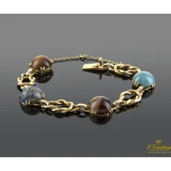 PULSERAS Pulsera oro amarillo con cuentas