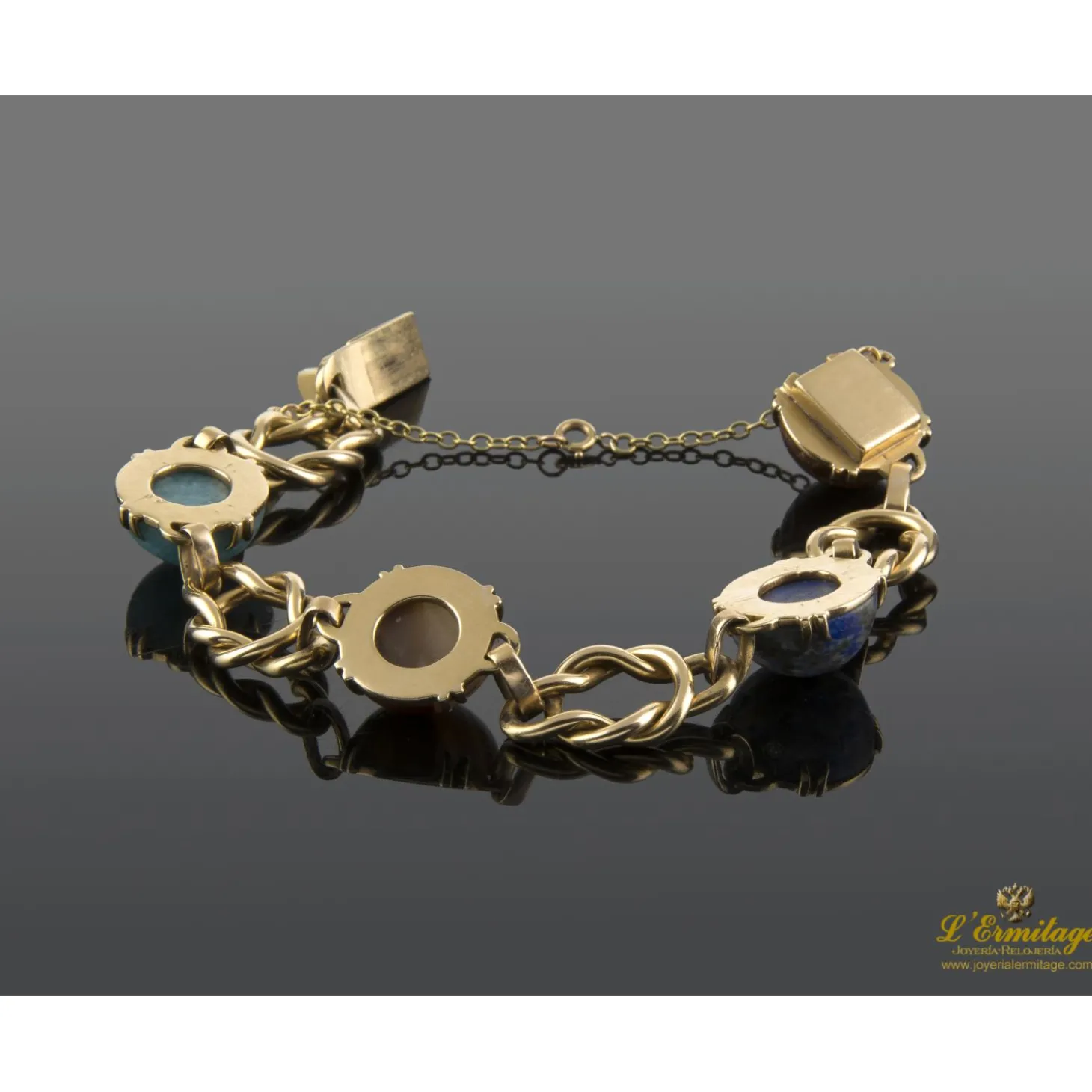 PULSERAS Pulsera oro amarillo con cuentas