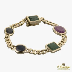 PULSERAS Pulsera oro amarillo rubí esmeraldas y zafiros