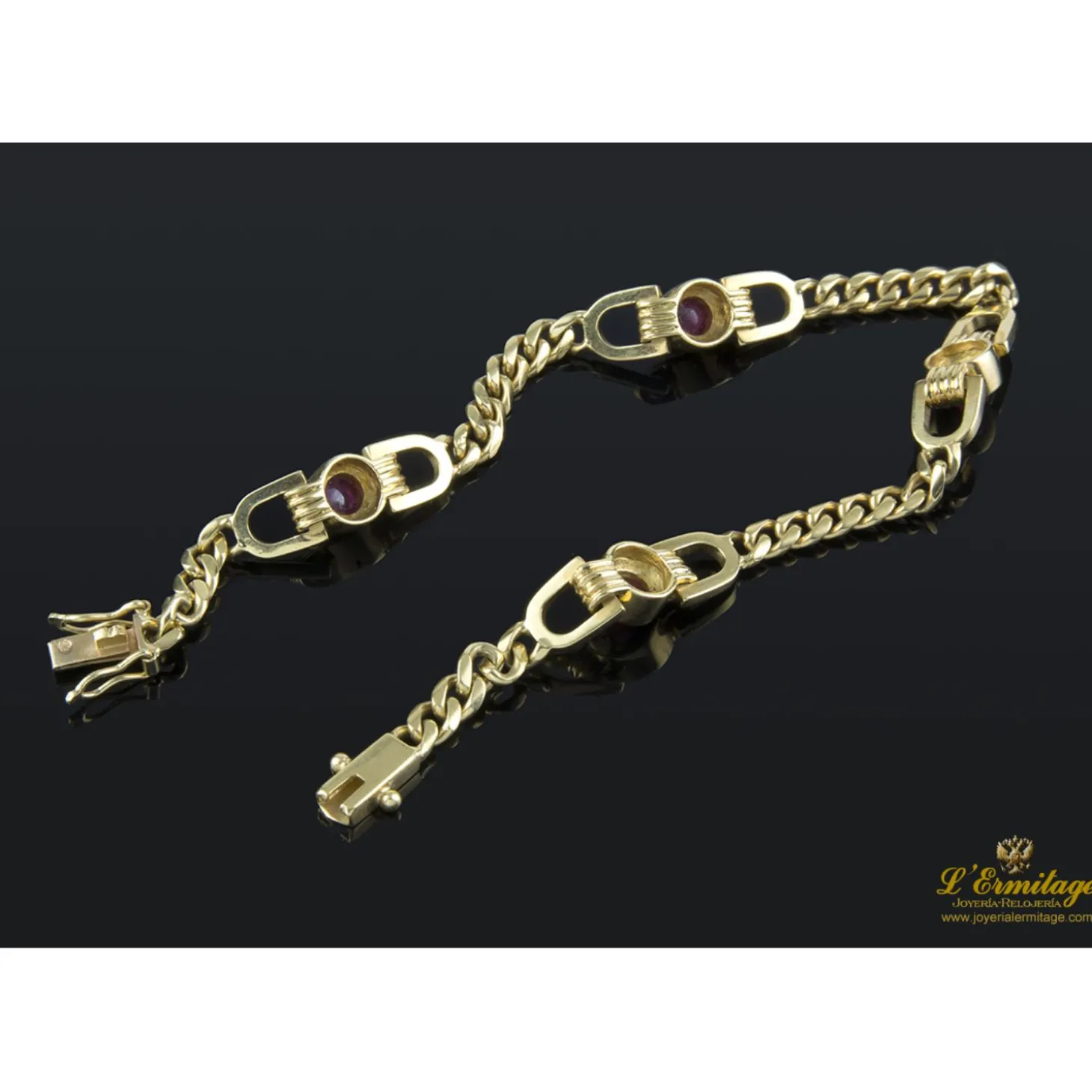 PULSERAS Pulsera oro amarillo y rubíes