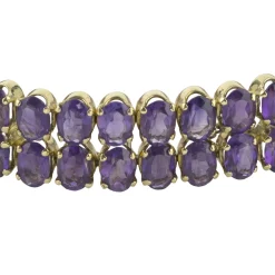 PULSERAS Pulsera oro amarillo y amatistas