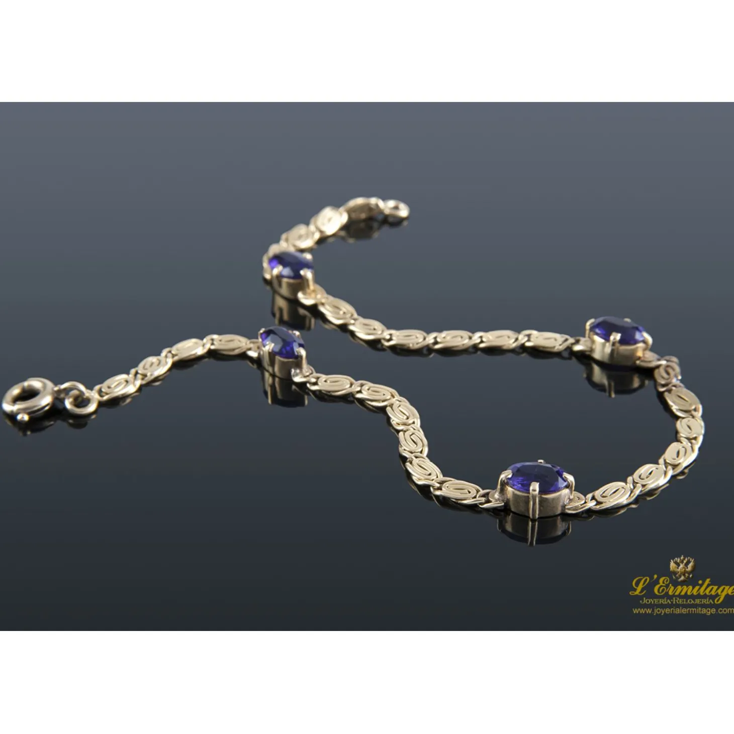 PULSERAS Pulsera oro amarillo y amatistas