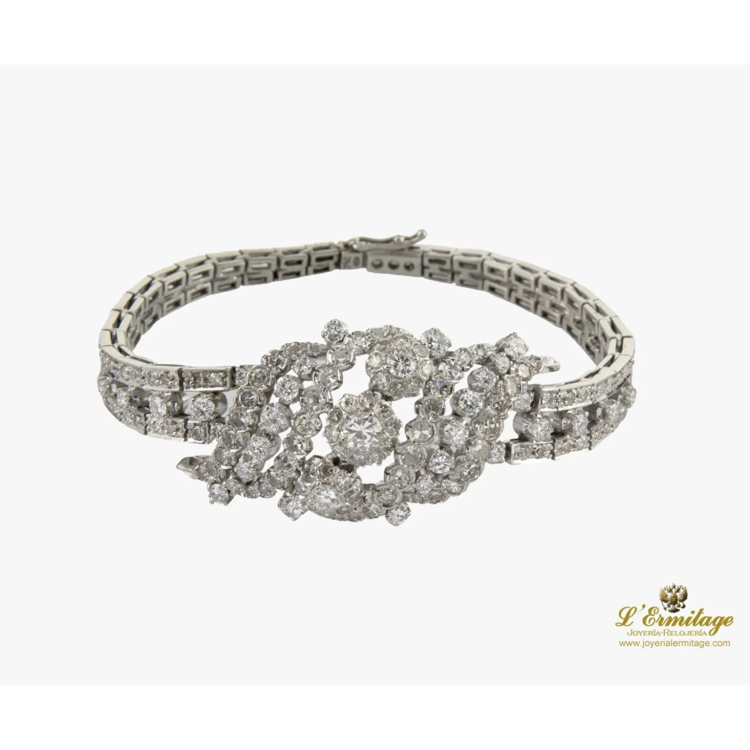 PULSERAS Pulsera oro blanco y diamantes.